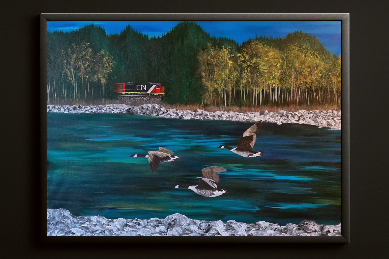 Mighty Bow River 2021 painting
